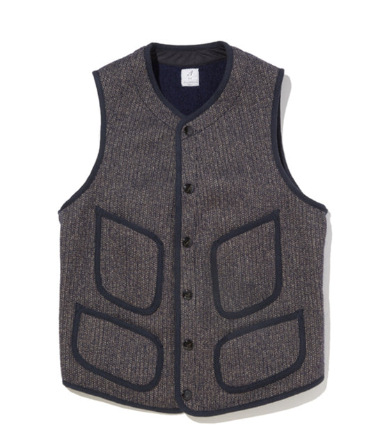 [21FW Restock] Anatomica Beach Cloth Vest / Salt & Pepper