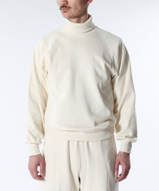 【 23FW 】ANATOMICA SWEAT RAGLAN TURTLE NECK / NATURAL