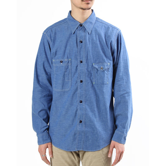 【 RESTOCK 】BIGYANK M1935 WORK SHIRT CHAMBRAY / BLUE