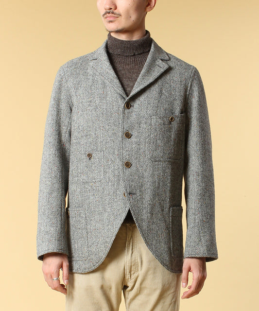 【 23FW新作 】ANATOMICA STANLEY JACKET HARRIS TWEED / GREY