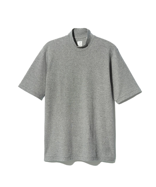 【 23SS新作 】 ANATOMICA MOCK NECK TEE MICRO STRIPE / GREY