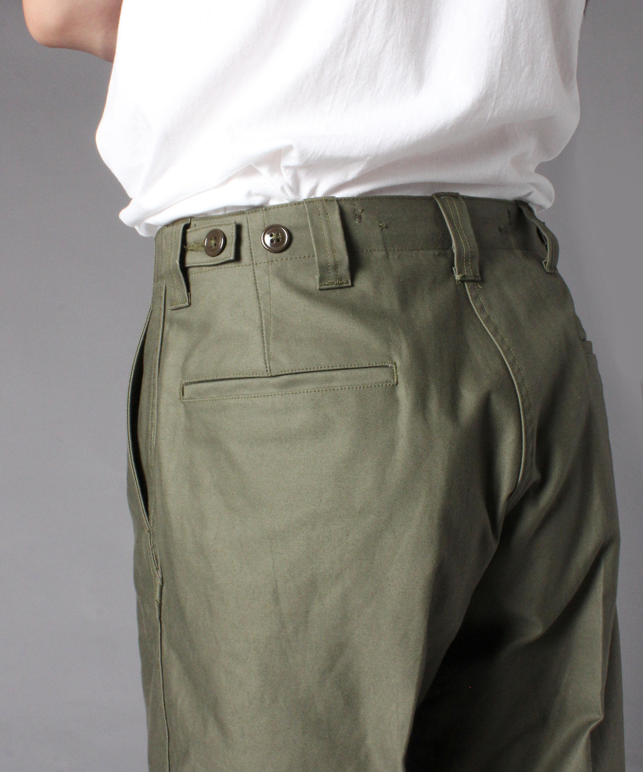 【 23SS新作 】YANKSHIRE M1945 TROUSERS SATEEN / OLIVE