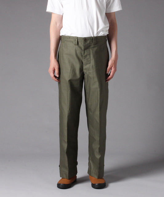 【 23SS新作 】YANKSHIRE M1945 TROUSERS SATEEN / OLIVE