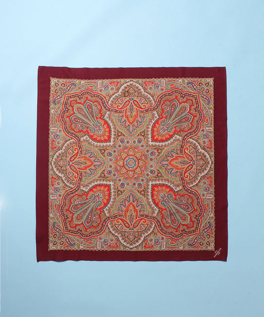 【 23SS新作 】Der SUMMLER SCARF PAISLEY / BURGUNDY
