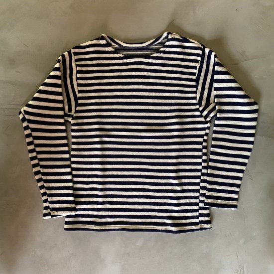 【 VINTAGE DEAD STOCK 】 RUSSIAN ARMY L/S-TEE / NATURAL/NAVY