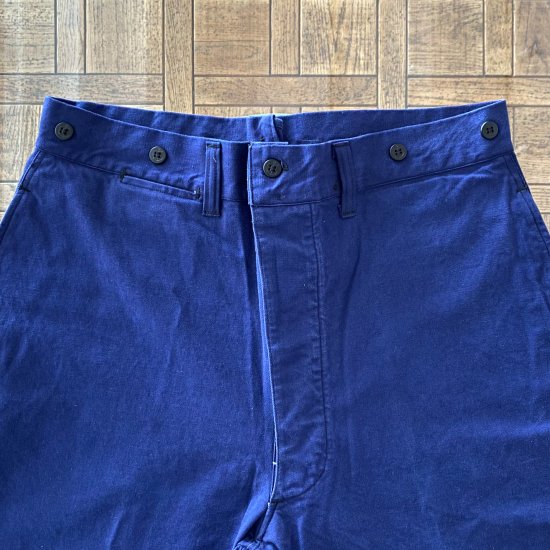 【Stock mort Vintage) 40S Pantalon de travail de l'armée française