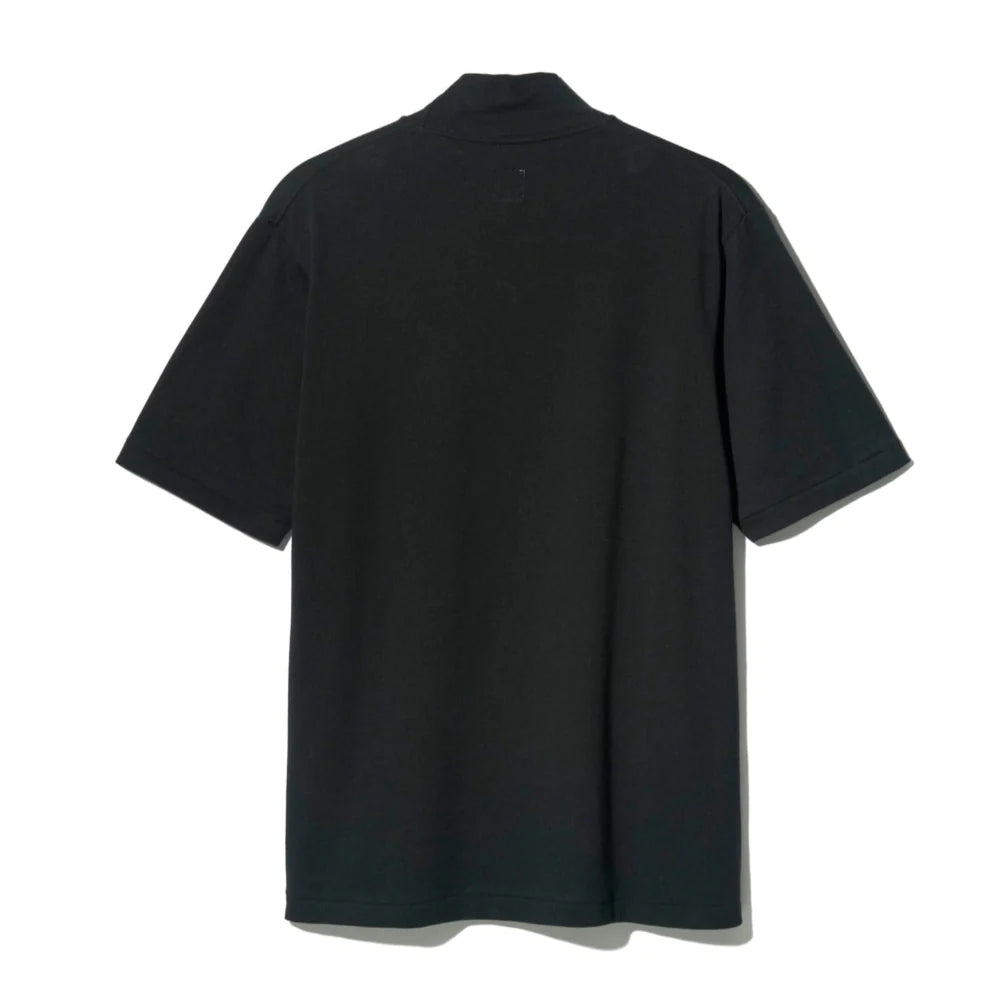 ANATOMICA MOCK NECK TEE / BLACK