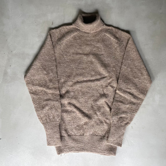 ANATOMICA 1PLY SHETLAND SWEATER TURTLE / BEIGE