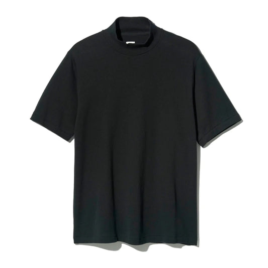 ANATOMICA MOCK NECK TEE / BLACK